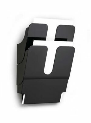 2-Taschen-Hängebroschürenhalter A4, schwarze Farbe