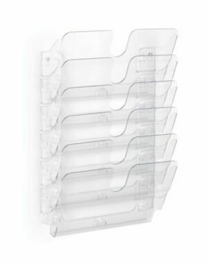 Horizontaler Broschürenhalter mit 6 Fächern Flexiplus 6 A4, transparent