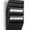Porte-livrets horizontaux suspendus 6 pochettes A4, coloris noir