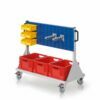 890mm double-sided trolleys with 2 working walls