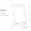 AP210 stand dimensions