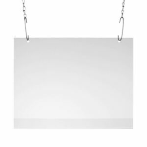 Horizontal hanging envelopes with metal eyelets