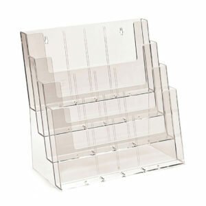 Four-pocket horizontal booklet holders A4