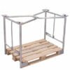Side liners for pallets are placed on already loaded pallets, galvanized