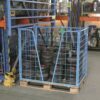 Mesh liners for pallets with a V-shaped cutout
