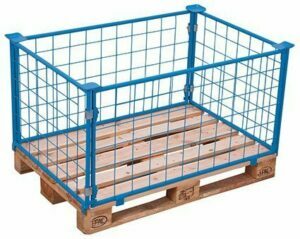 Mesh liners for pallets, blue RAL5012 color