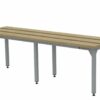 1,2m long benches with adjustable height legs