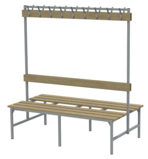 1,5 m long two-sided benches with hangers