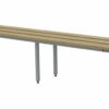 1,6m long benches with adjustable height legs
