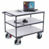 Electrically conductive carts - workbenches with three shelves