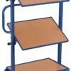 Compact trolleys with tilting shelves