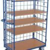 Container trolleys with five shelves