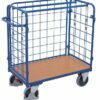 Container trolleys with three walls
