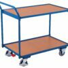 Light trolleys for workbenches with a high handle