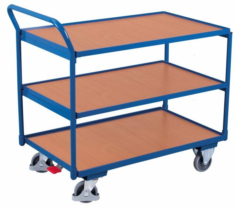 Light carts for workbenches with three shelves