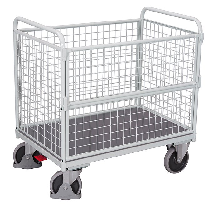 Platform carts - containers with hinged doors