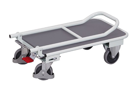 Light gray platform carts with folding handle