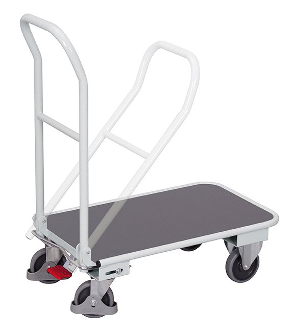 Light gray platform carts with folding handle