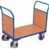 Platform carts with two handles with wooden filling