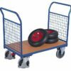 Platform trolleys with two handles with mesh filling