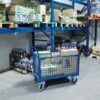 Platform carts with wire mesh sides