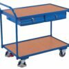 Sliding workbench carts with two lockable drawers