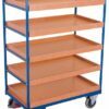 Carts with five recessed shelves