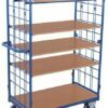 Carts for parcels with five shelves