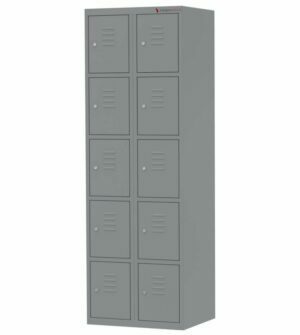 Storage lockers with 10 compartments