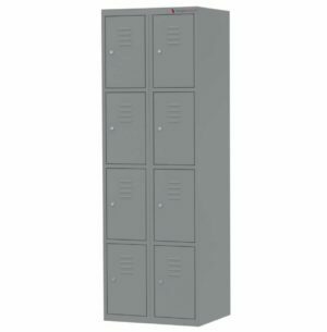 Storage lockers with 8 compartments