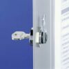 Aluminum door with strong cylindrical lock Aluminum door with strong cylindrical lock