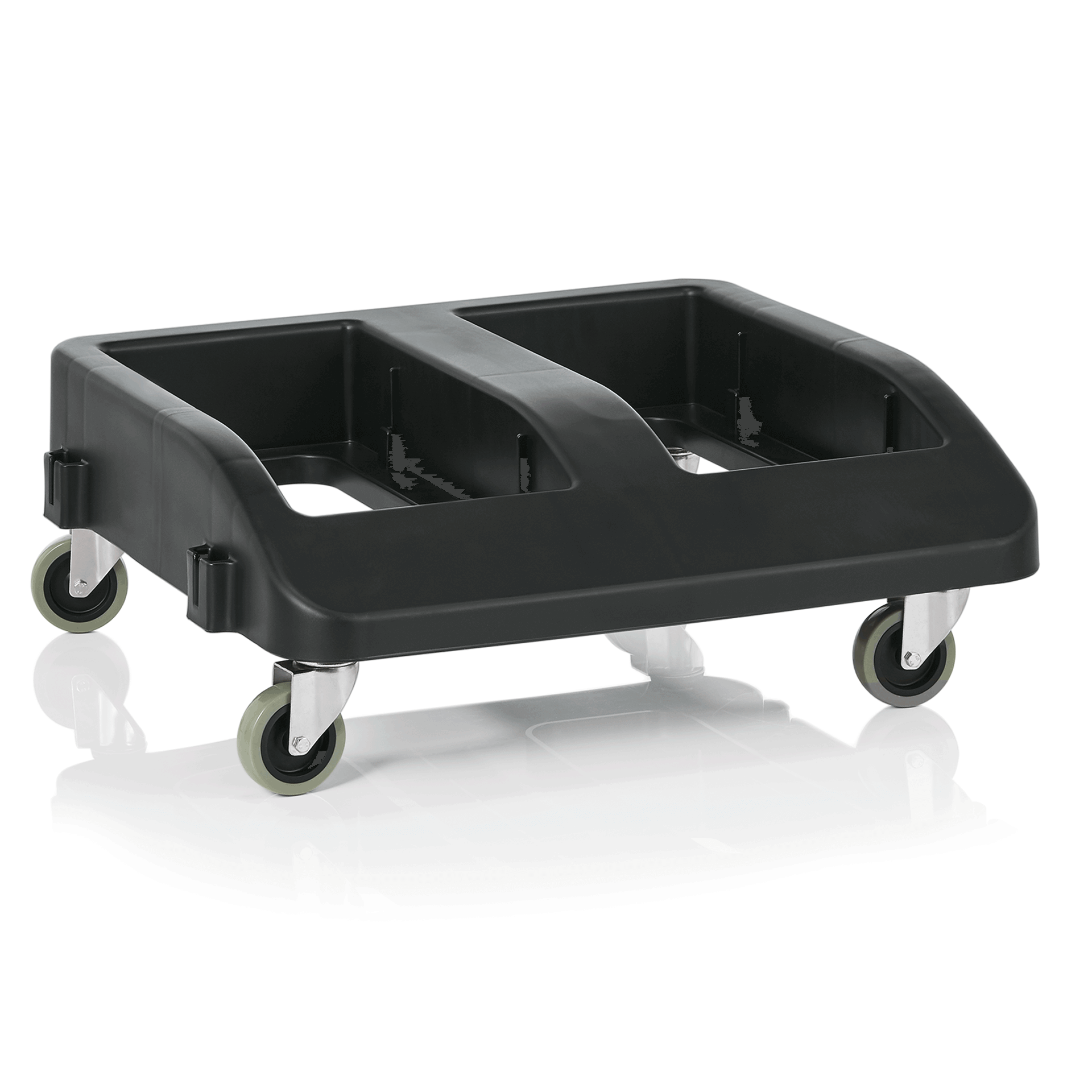 Plastic trolley for 2 containers