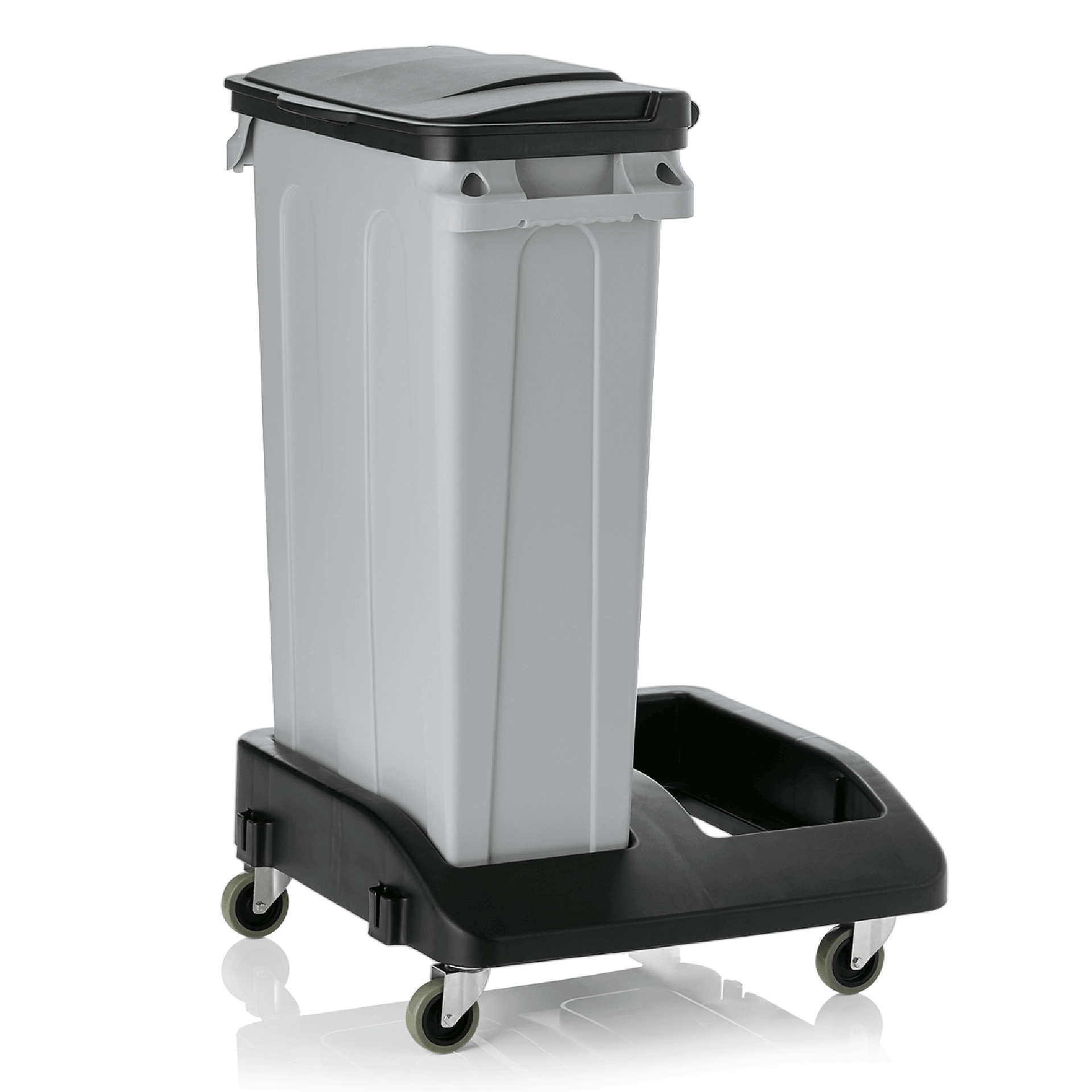 Plastikinis vežimėlis 2 konteineriams