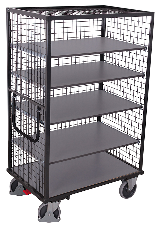 Mesh carts with 5 shelves