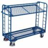 Trolleys with two, mesh shelves