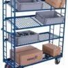 Carts with four tilting shelves