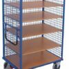 Welded structure mesh carts with shelves