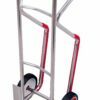 Aluminum trolleys with sliding supports and rubber wheels