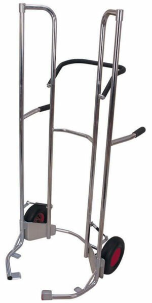 High trolleys for tires with inflatable wheels