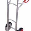 Two-wheeled aluminum trolleys with rubber wheels