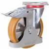 Swivel polyurethane wheels with brakes and protection