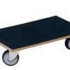 Platform trolleys with corrugated rubber coating, thermoplastic rubber wheels