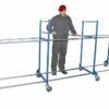 Crossbars for connecting tire carts and racks