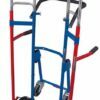 Telescopic trolleys for tires with inflatable wheels, with supports
