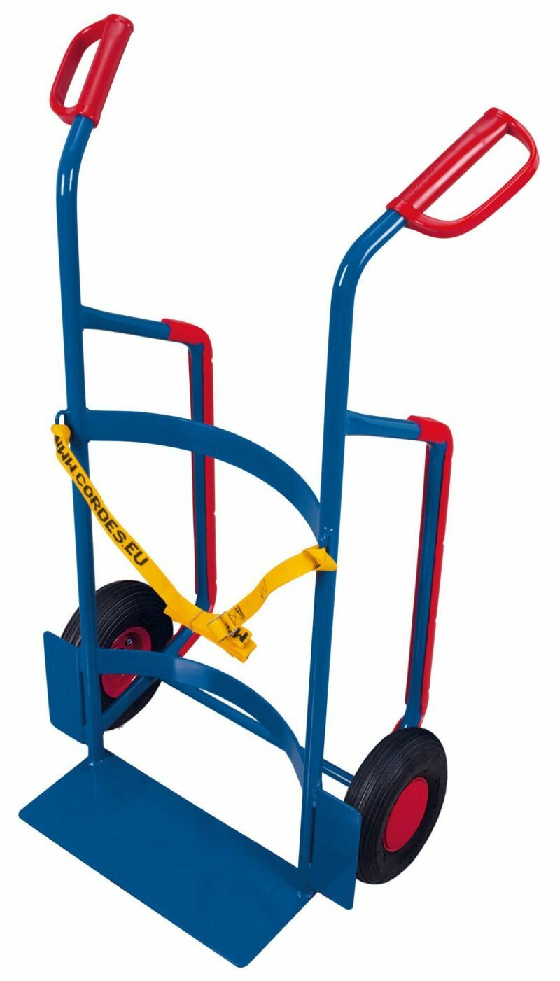 Carts for 120-220l plastic drums with inflatable wheels