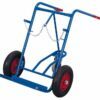 Carts for two 40-50l cylinders, with inflatable wheels and support wheel