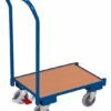 Trolleys for EURO boxes with handle and central brake