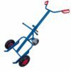 Carts for metal 200l barrels with support wheel, inflatable wheels