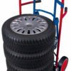Tire carts with support and rubber wheels