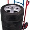 Low trolleys for tires with inflatable wheels